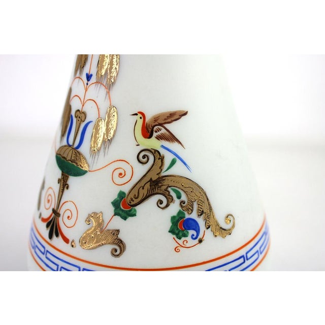 Red Biedermeier Gilded Glass Vase, 1860 For Sale - Image 8 of 14