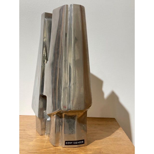 1970s Nicolas Carréga, Confidence Sculpture, Cast Aluminum, 1970s For Sale - Image 5 of 10