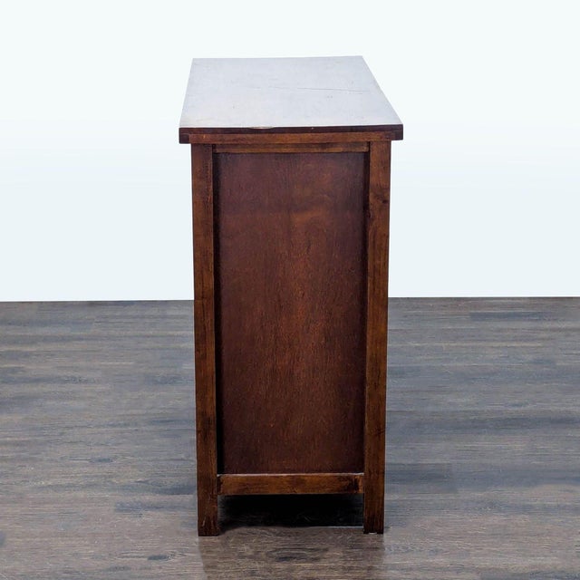 2000 - 2009 Solid Wood 3-Drawer Dresser in Rich Brown Finish For Sale - Image 5 of 9