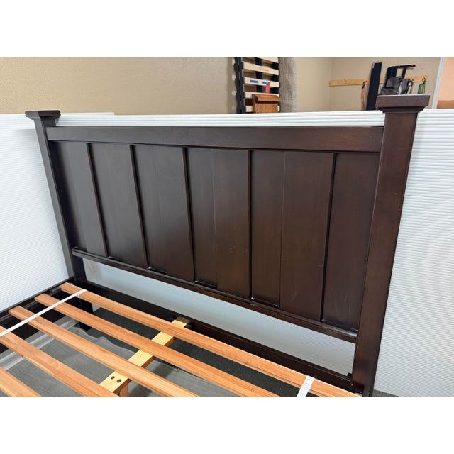 Wood Queen Size Pottery Barn Kids Farmhouse Bed-Frame For Sale - Image 7 of 12