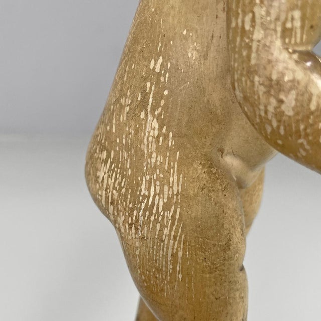 Antique Italian Wooden Cherub Sculptures, 1890s, Set of 2 For Sale - Image 14 of 18