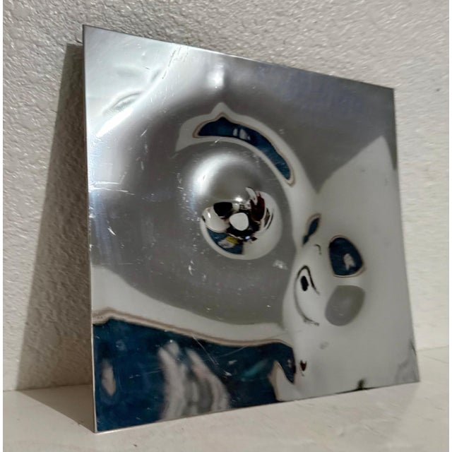 Willy Weber, Swiss Op Art Mirror Polished Metal Stainless Steel Sculpture Relief Will Weber, 1977 For Sale - Image 12 of 18