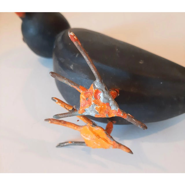 Folk Art Wooden Blackbird Crow Bird For Sale - Image 9 of 11