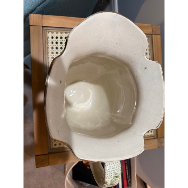 Traditional Vintage Porcelain Washstand Jug and Basin Set With Floral and Bird Chintz Pattern For Sale - Image 3 of 6