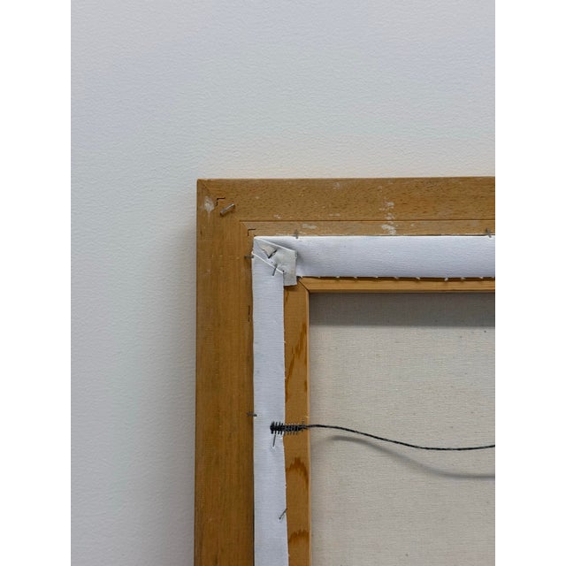 1980s Framed Impressionist Coastal Village Landscape Painting For Sale - Image 10 of 11