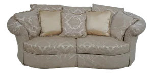 Bernhardt Upholstered Pillowback Crescent Sofa