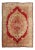 Ornate Rich Red and Cream Antique Turkish Ladik Rug With Floral Medallion 4'7 X 6'5 For Sale