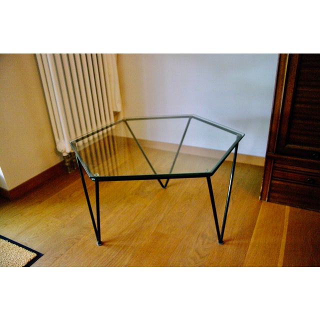 Coffee Table in Wrought Iron and Glass, Italy, 1960 For Sale - Image 6 of 7