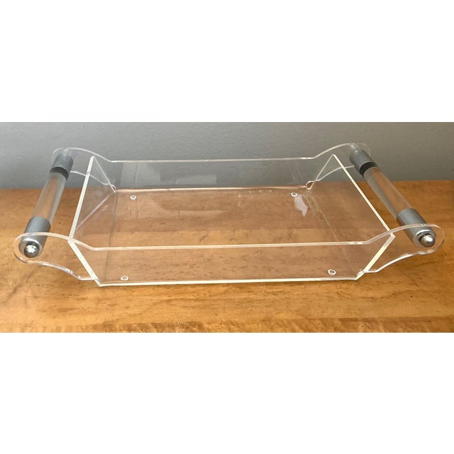 Vintage Lucite and Chrome Tray For Sale - Image 17 of 17