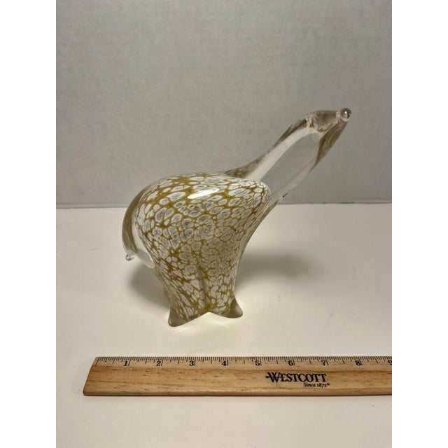 1970's Fm Konstglass of Ronneby Sweden Hand Blown Art Glass Polar Bear Figurine For Sale - Image 9 of 9