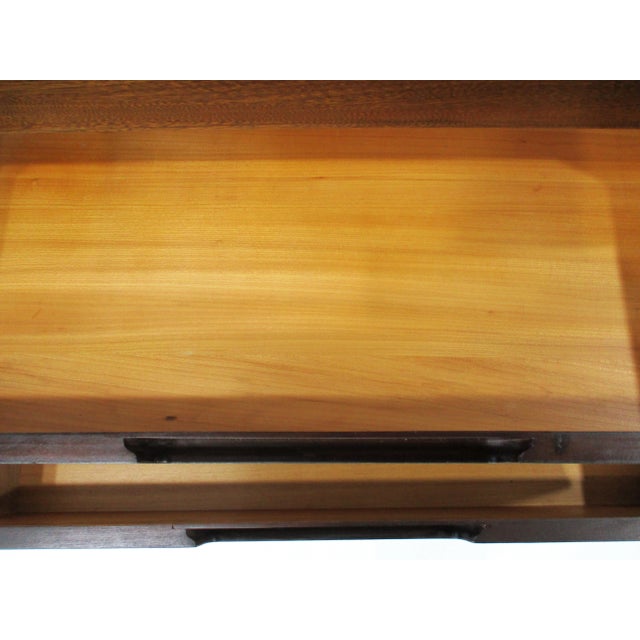 Brown Drexel Highboy Dresser in the Manner of MIlo Baughman For Sale - Image 8 of 13