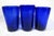 Glass Vintage Cobalt Blue Blown Drinking Glasses - Set of 3 For Sale - Image 7 of 10