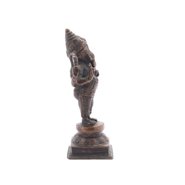 Metal Indian Cast Bronze Figure of Ganesha, C. 1800's For Sale - Image 7 of 10