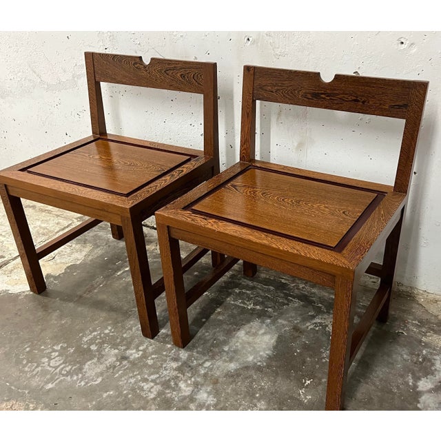 Modern Late 20th Century Vintage Solid Side Chairs by Studio Upstairs - a Pair For Sale - Image 3 of 12