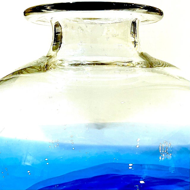 Fenton Art Glass Company Rare Fenton Glass Katja Art Glass Vase Circa 1982 For Sale - Image 4 of 9