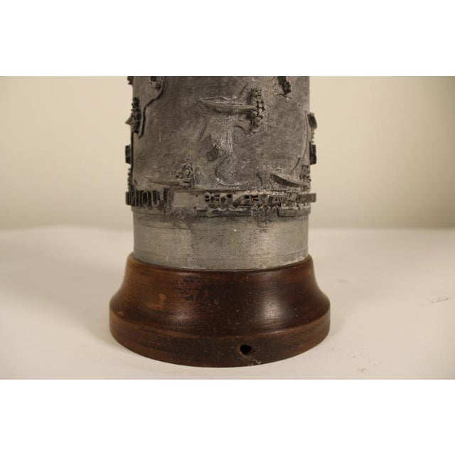 Phyllis Morris Late 20th Century Single Vintage Wallpaper Roller Table Lamp For Sale - Image 4 of 7