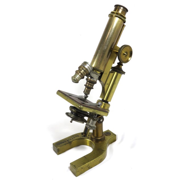 Antique Bausch & Lomb Brass Doctors Microscope Chairish