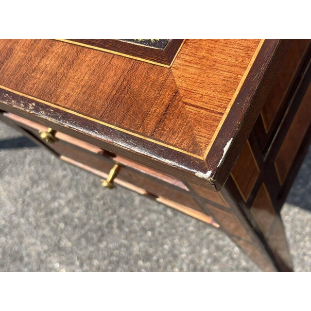 Kingswood Veneer Desk with Red Top For Sale - Image 5 of 14