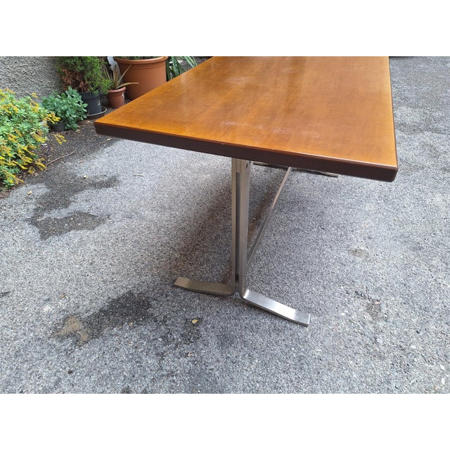 Desk in Wood and Chromed Metal by Gianno Moscatelli for Formanova, 1960s For Sale - Image 13 of 15