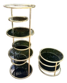 Example of Polished Brass Finish Shelving