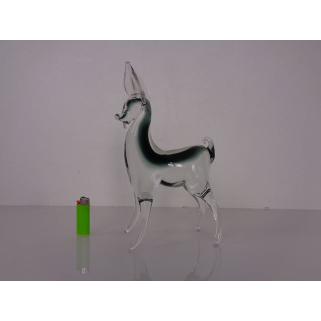 Large Murano Glass Deer, Italy, 1970s For Sale - Image 3 of 18