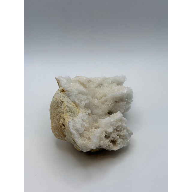Natural White Quartz Crystal Cluster Mineral Specimen For Sale - Image 4 of 5