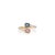 Pink & Blue Toi Et Moi 1 Carat Sapphire Ring in 14k Yellow Gold Size 5.5 For Sale - Image 4 of 15