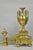 Traditional Vintage French Empire Style Gold Brass Urn Fireplace Chenet Andirons - A Pair For Sale - Image 3 of 16