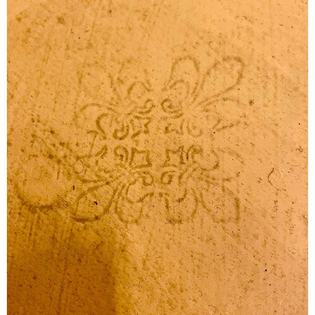 Vintage Peach Painted Two Tiered Plant Stand For Sale - Image 10 of 11