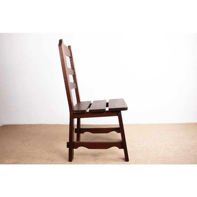 Large Brutalist Chairs in Oak from René Gabriel, 1950s, Set of 6 For Sale - Image 12 of 18