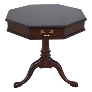 Henkel Harris Mahogany Octagonal Occasional Table For Sale