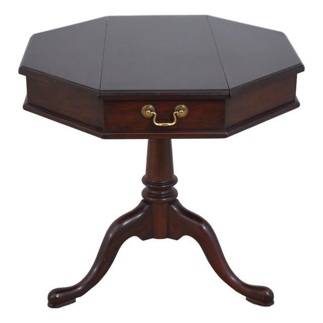 Henkel Harris Mahogany Octagonal Occasional Table For Sale