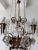 1930s 1930s Italian Tiered Tole White Roses Murano Drops Chandelier For Sale - Image 5 of 13
