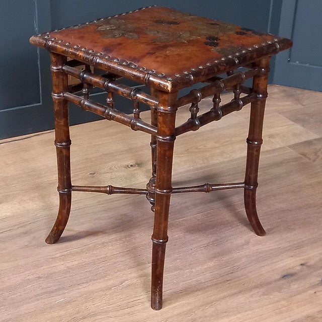 Art Nouveau Stool by George Hulbe, 1880 For Sale - Image 14 of 15
