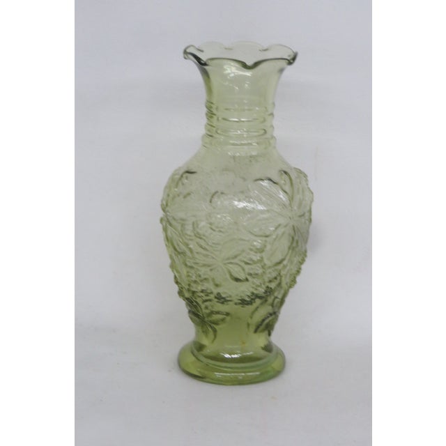 Glass Imperial Glass Loganberry Embossed Ruffle Rim Small Vase 4640b For Sale - Image 7 of 11