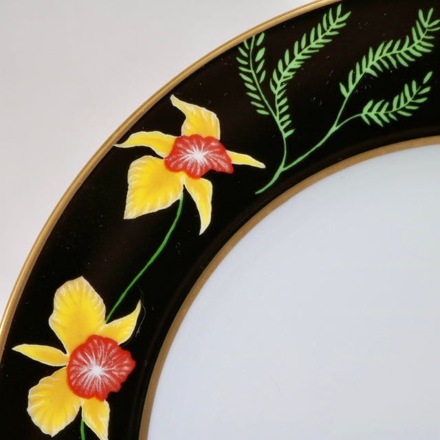 1980s Lynn Chase Designs Jaguar Jungle 8.25 Salad Dessert Plate 24k Rim - Set of 5 For Sale - Image 10 of 10