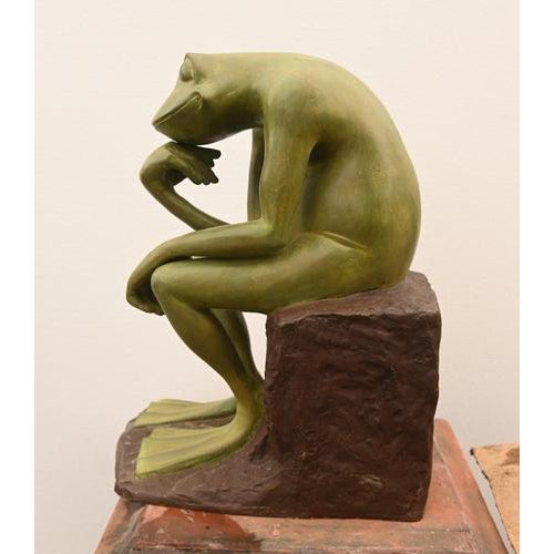 Frog the Thinker Statue in Bronze after Rodin For Sale - Image 5 of 8