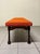 Brown Long Bench in Stained Wood and Fabric, 1960s For Sale - Image 8 of 15