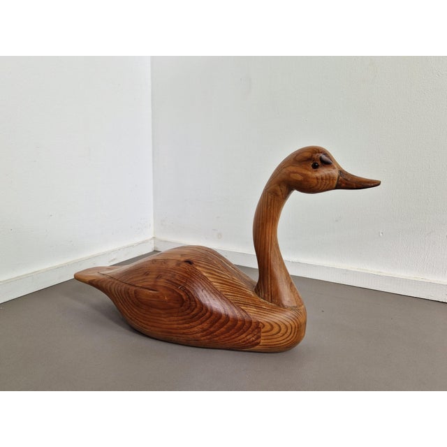 Carved Pine Goose Figuirine, Canada, 1993 For Sale - Image 11 of 11