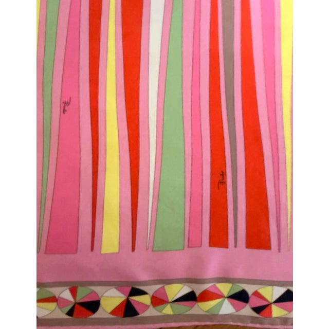 Emilio Pucci Pucci Geometric Multicolor Silk Scarf 2000 For Sale - Image 4 of 12