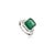 Contemporary Art Deco 4.37 Carat Emerald & Baguette Diamond Ring Size 6.5 in 14k White Gold For Sale - Image 3 of 13