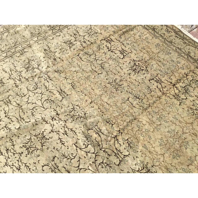 Beige Oversized Oushak Area Rug - 98" X 142" For Sale - Image 8 of 12