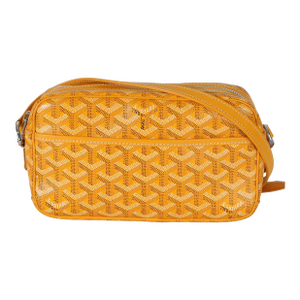 Yellow Goyardine Canvas Sac Cap Vert PM
