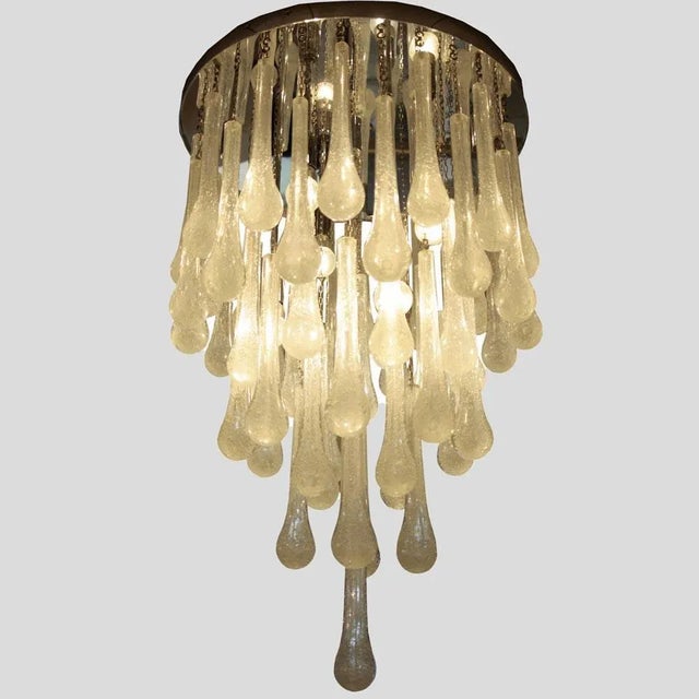 1960s Ceiling Light with Murano Glass Drops, 1960s For Sale - Image 5 of 5