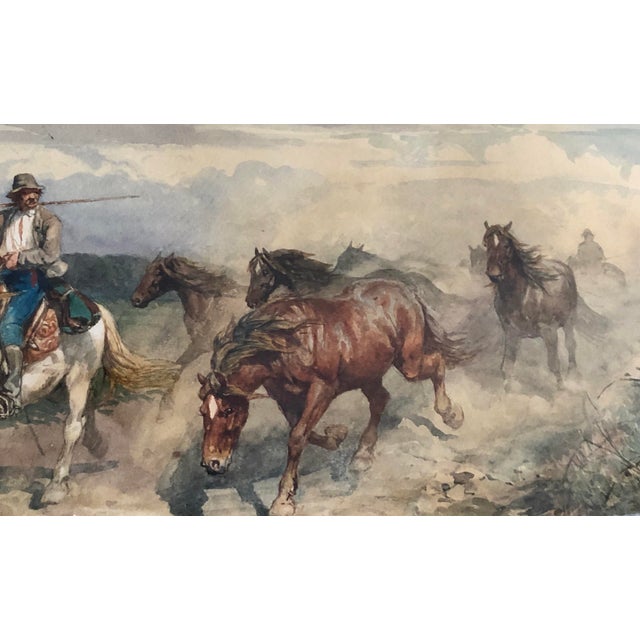Late 19th Century Original Watercolor Painting by Enrico Henri Coleman (1846-1911) For Sale - Image 5 of 10