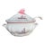 Vintage Hand Painted Ceramic Tureen With Ladle Made in Italy For Sale