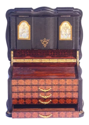 19th C. French Parquetry and Marquetry Jewel Box