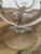 White Antique Mid-Century Modern Paden City Lucy Pattern Clear Glass Twin Arm Double Candelabras - Pair For Sale - Image 8 of 10