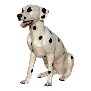 Vintage Lifesize Decorative Dalmatian Dog Sculpture, 1980 For Sale