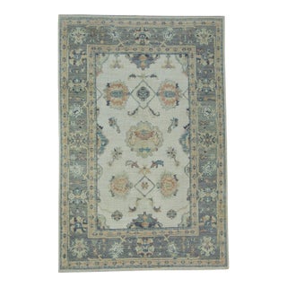 Black & Gray Turkish Oushak Rug 6'8" x 10' For Sale